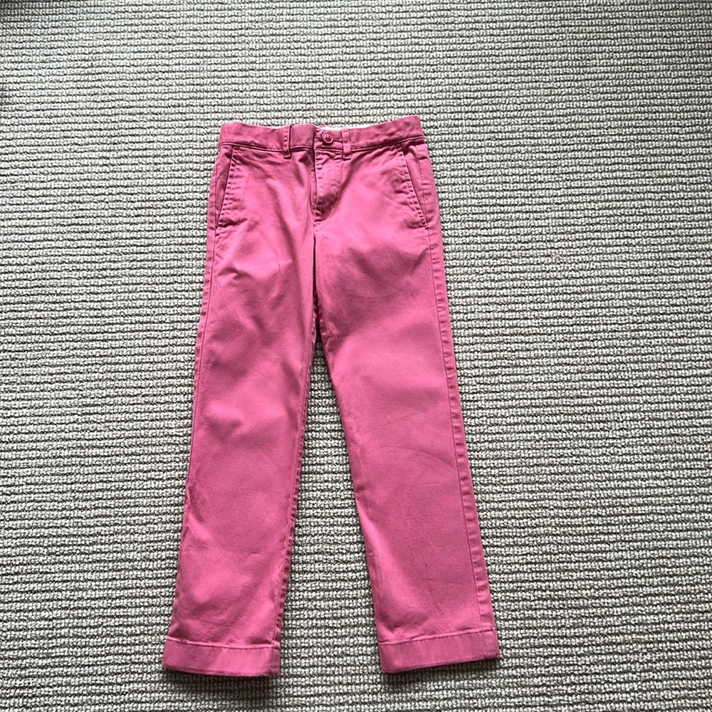 Boys Crewcut Nantucket Red khakis size 7 slim with adjustable waist